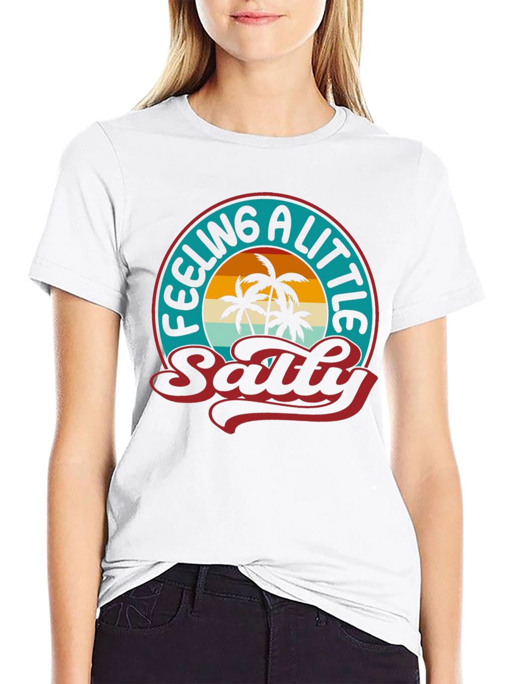 Feeling A Little Salty T-Shirt - Palm Tree Graphic