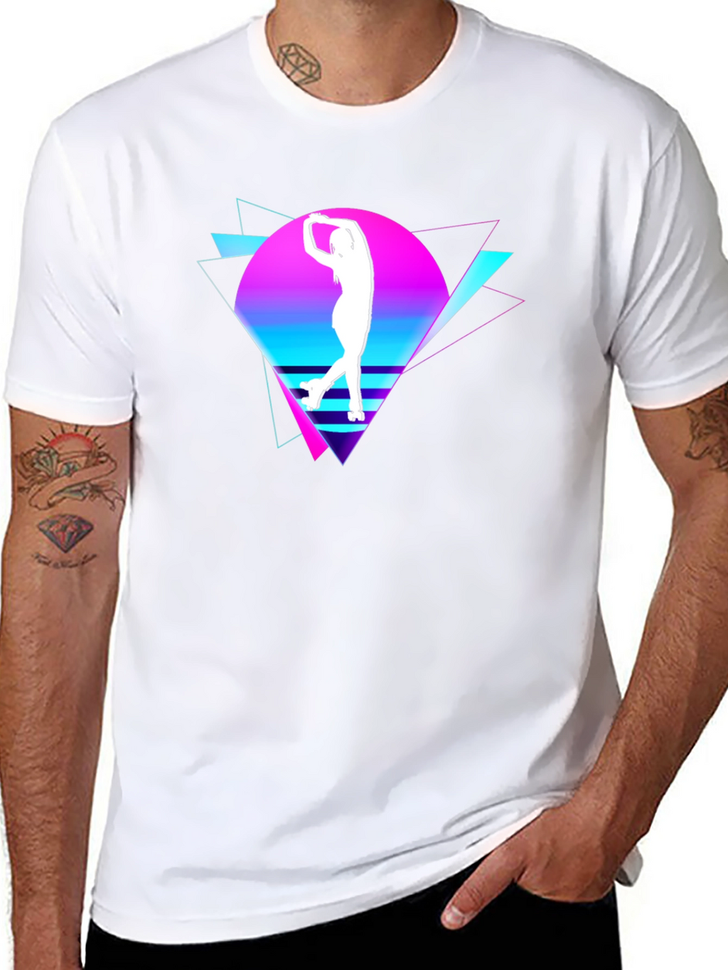Retro Roller Skate T-Shirt - 80s Style Design