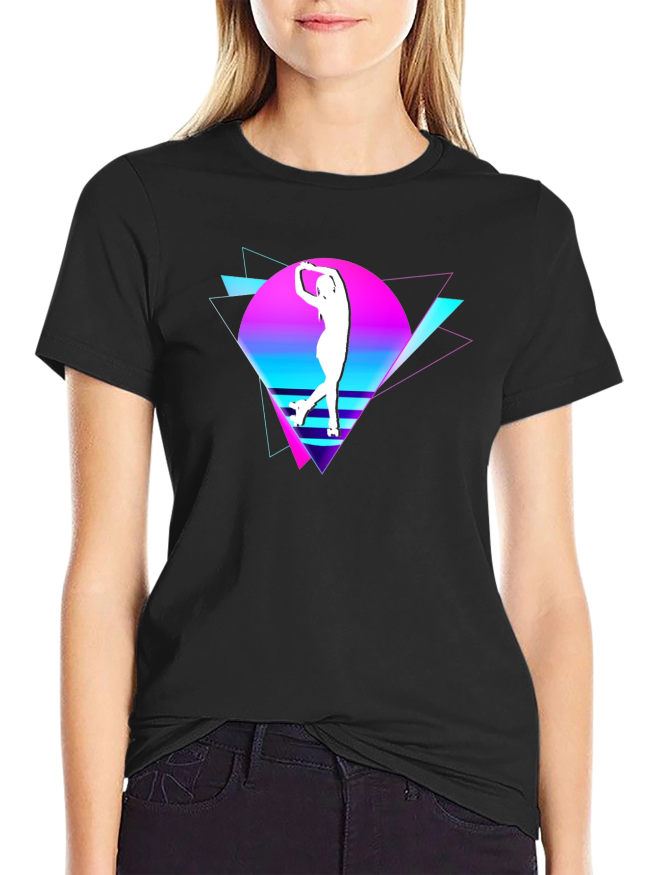Retro Roller Skate T-Shirt - 80s Style Design