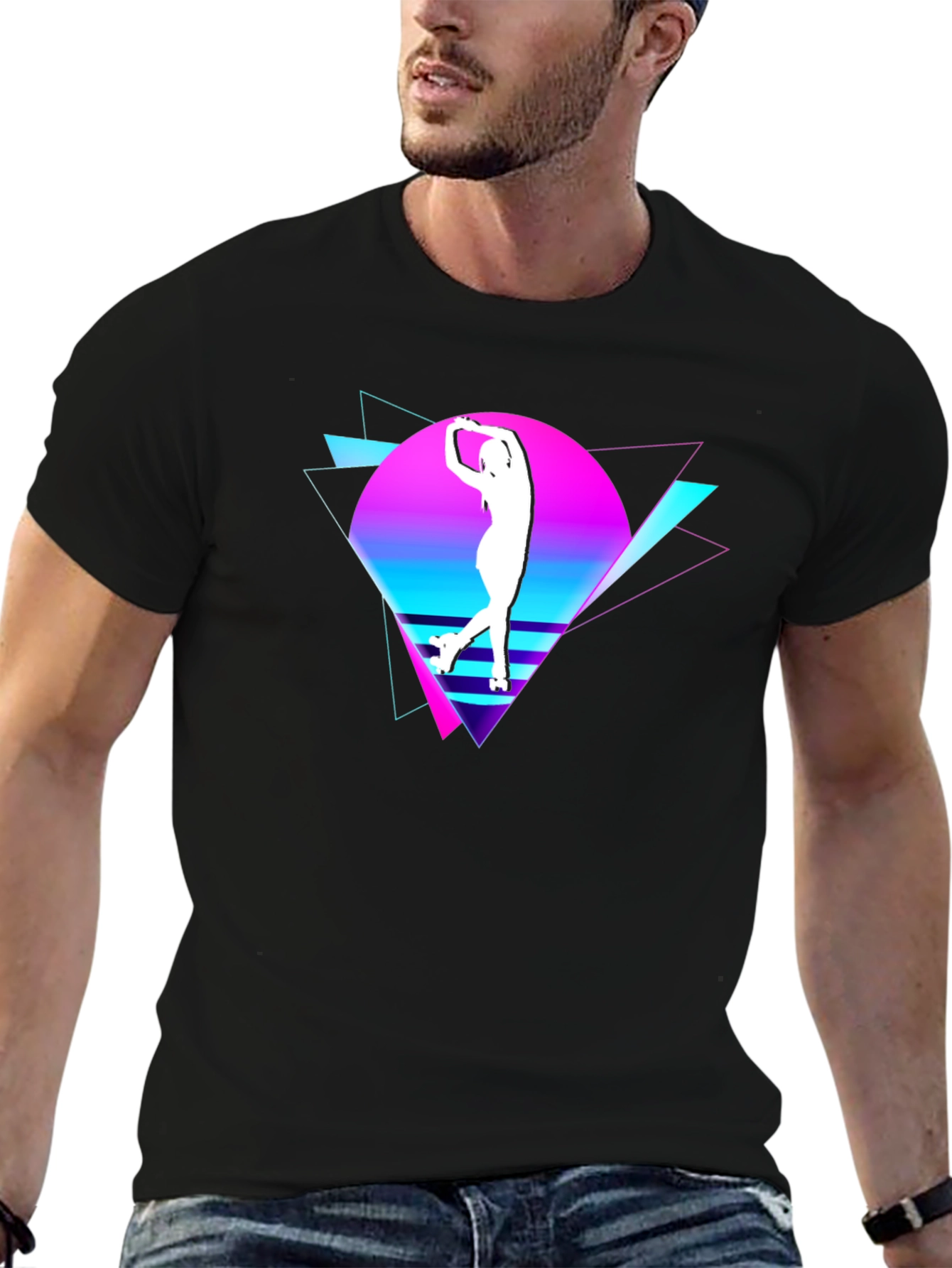 Retro Roller Skate T-Shirt - 80s Style Design