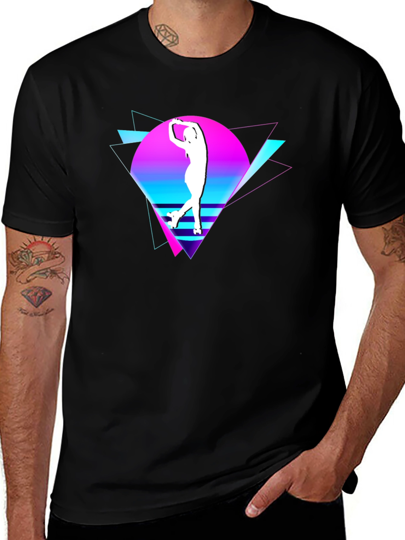 Retro Roller Skate T-Shirt - 80s Style Design