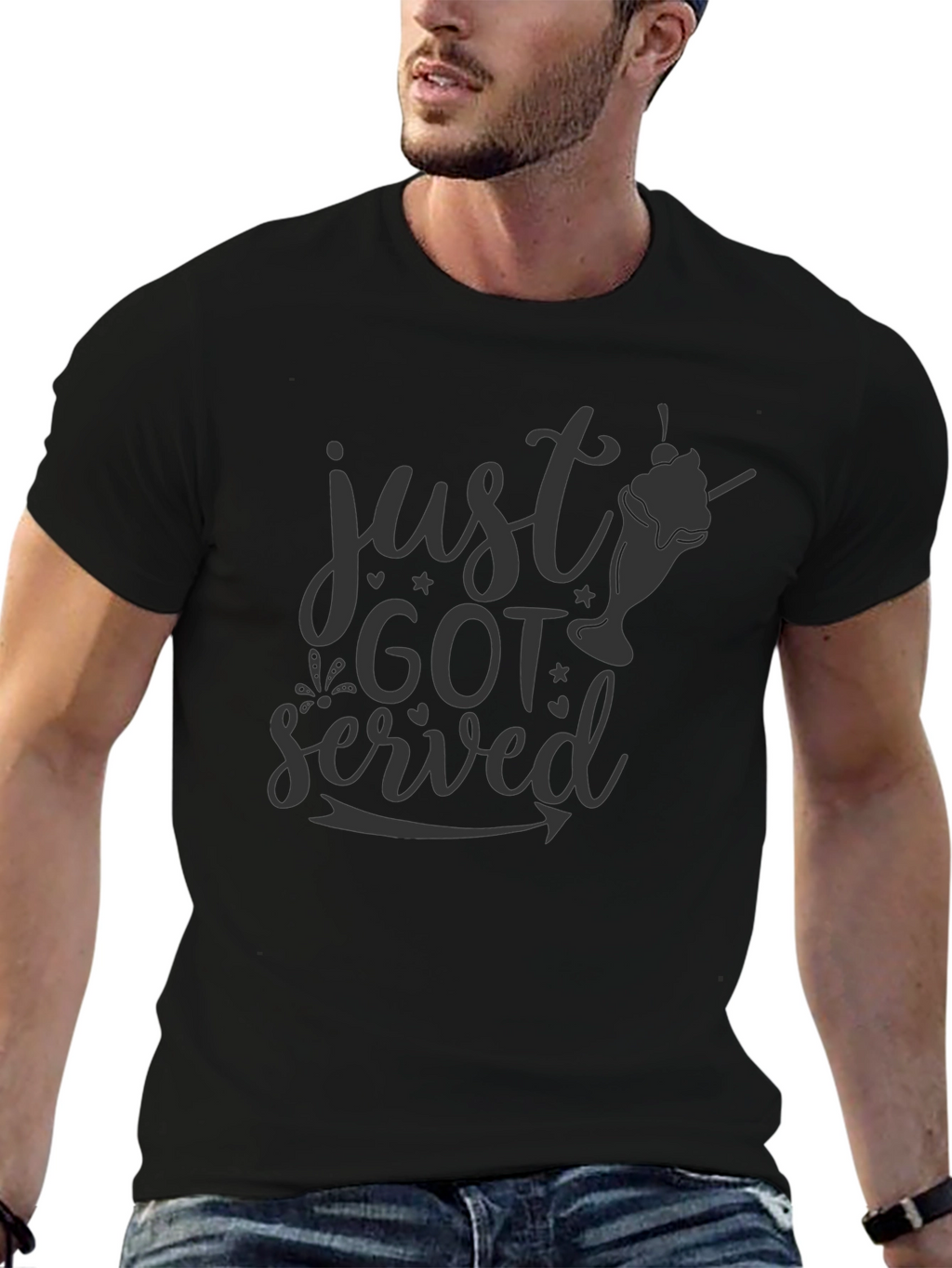 Just Got Served T-Shirt - Novelty Graphic Tee