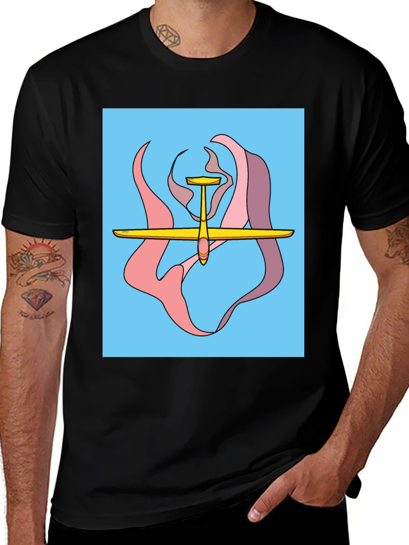 Glider Graphic Tee - Aviation Style