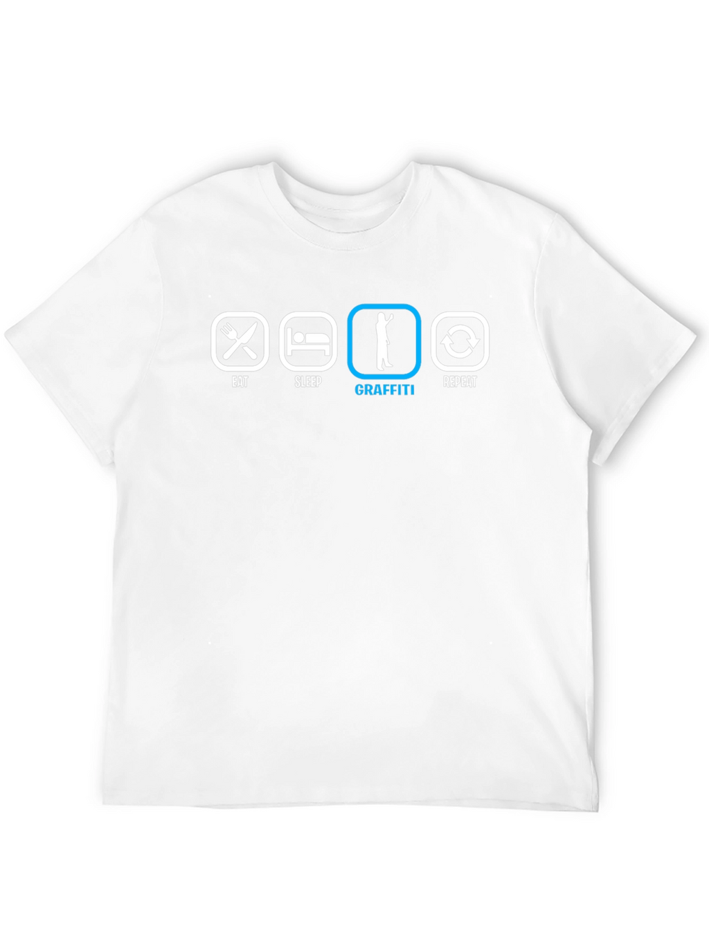 Eat Sleep Graffiti Repeat Black T-Shirt