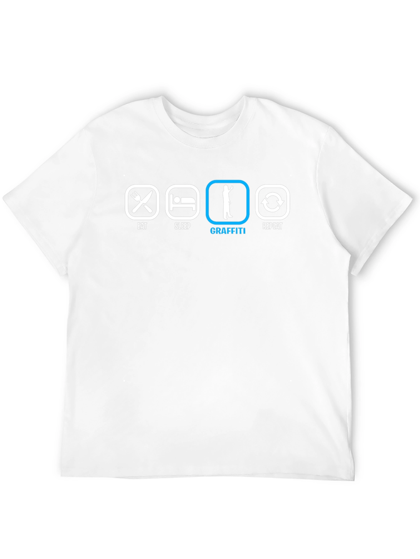 Eat Sleep Graffiti Repeat Black T-Shirt
