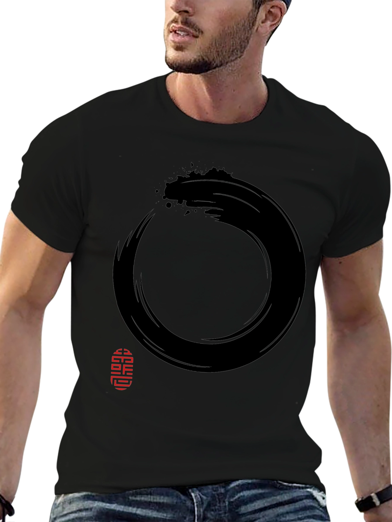 Enso Circle Graphic Tee - Minimalist Zen Style