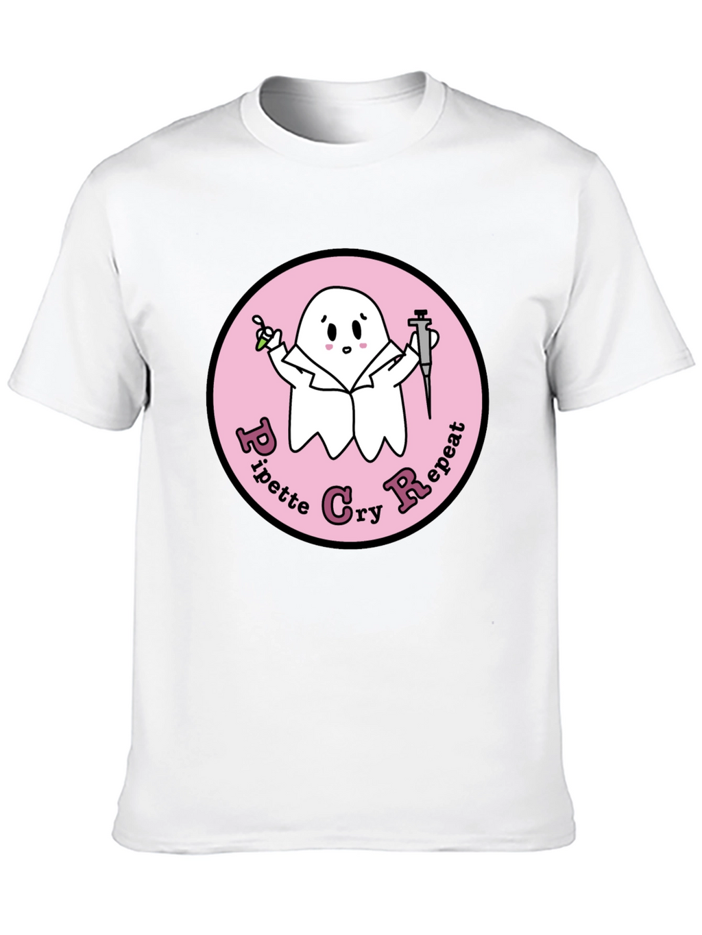 Pipette Cry Repeat Ghost T-Shirt