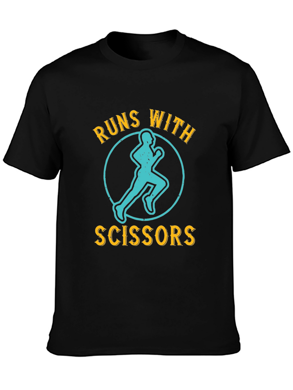 Runs With Scissors T-Shirt - Funny Graphic Tee