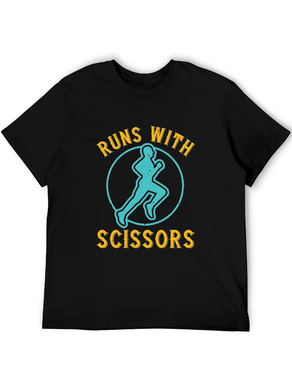 Runs With Scissors T-Shirt - Funny Graphic Tee