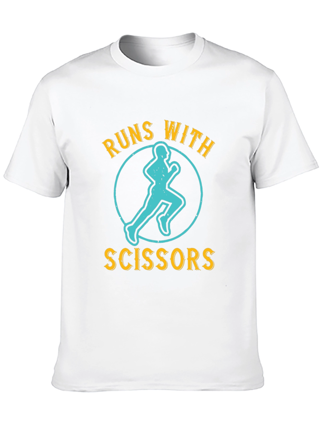 Runs With Scissors T-Shirt - Funny Graphic Tee