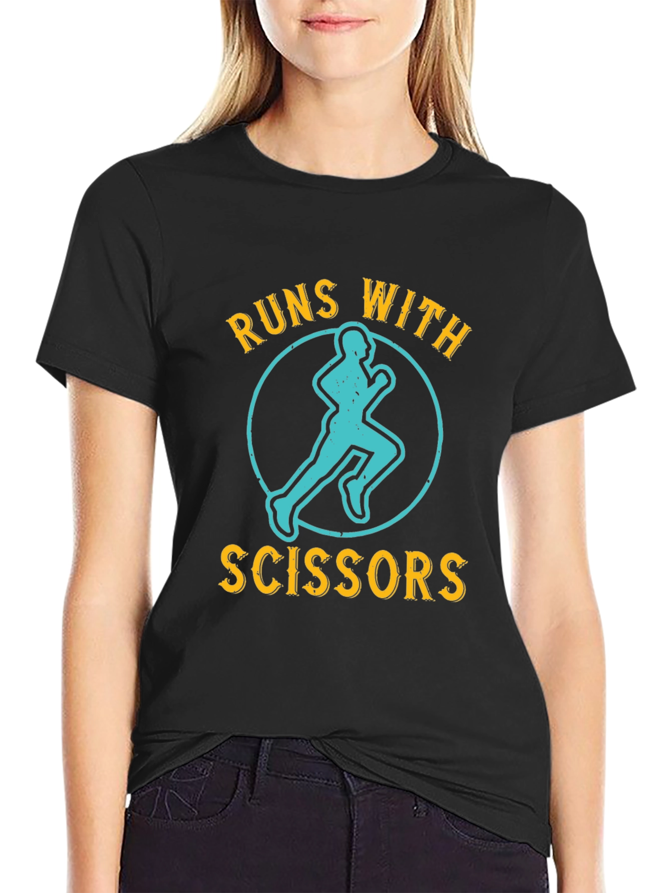 Runs With Scissors T-Shirt - Funny Graphic Tee