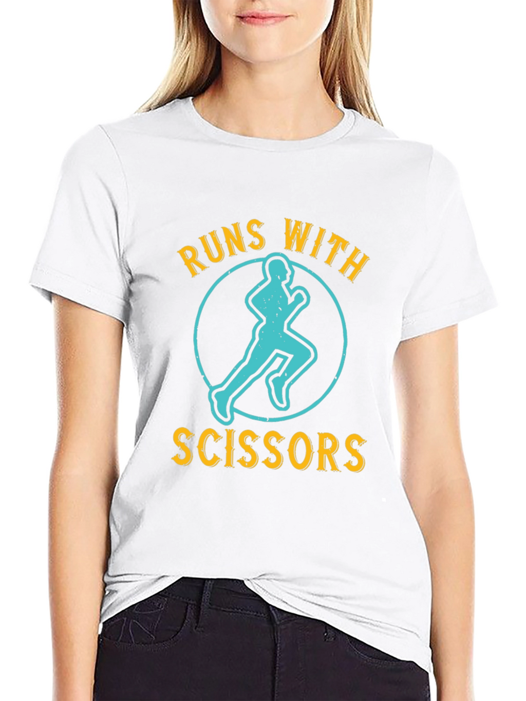 Runs With Scissors T-Shirt - Funny Graphic Tee