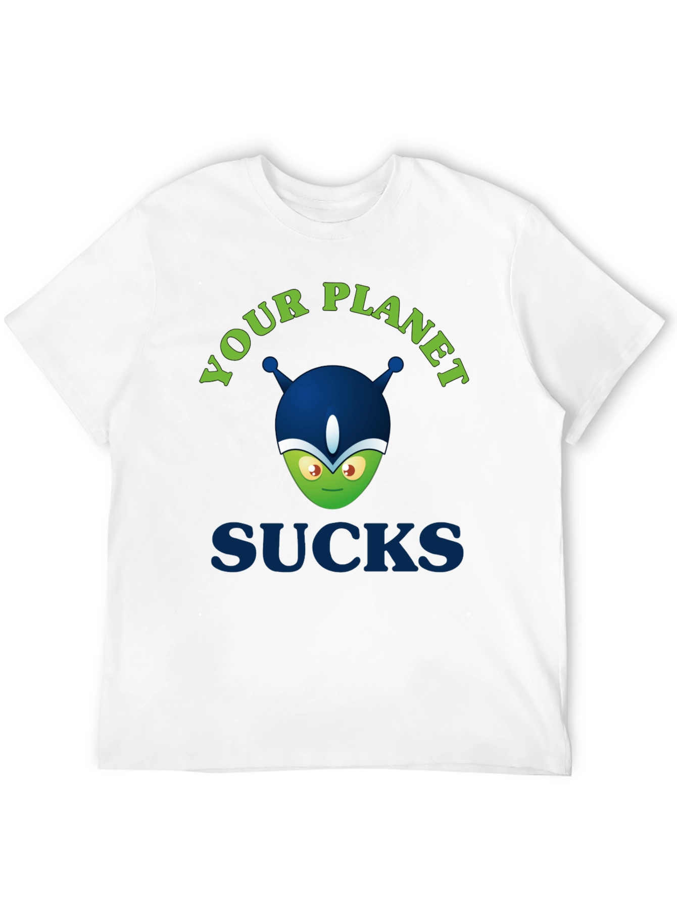 Your Planet Sucks Alien Graphic Tee - Black