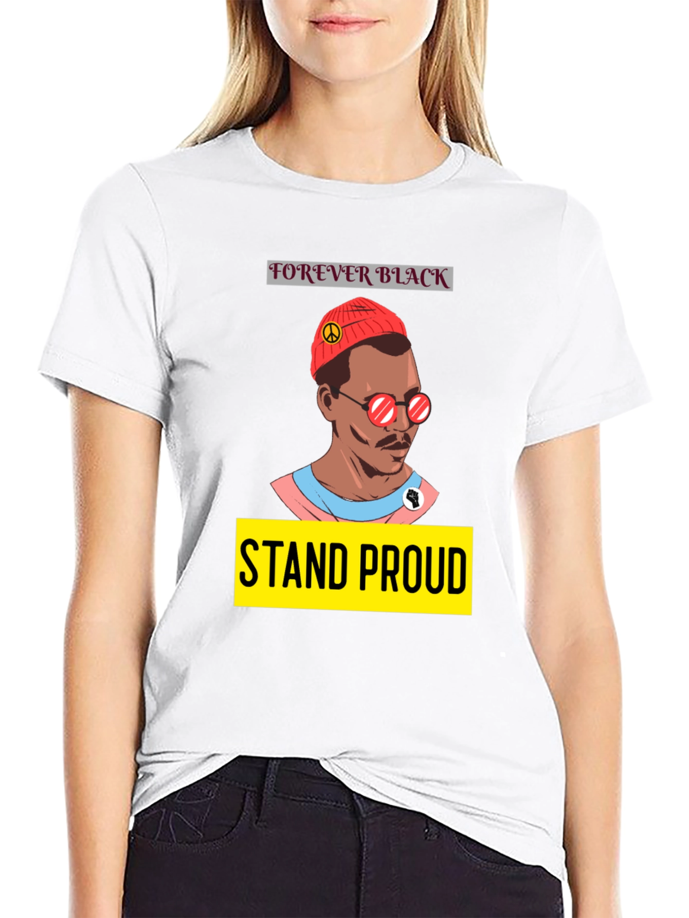 Forever Black Stand Proud Graphic T-Shirt