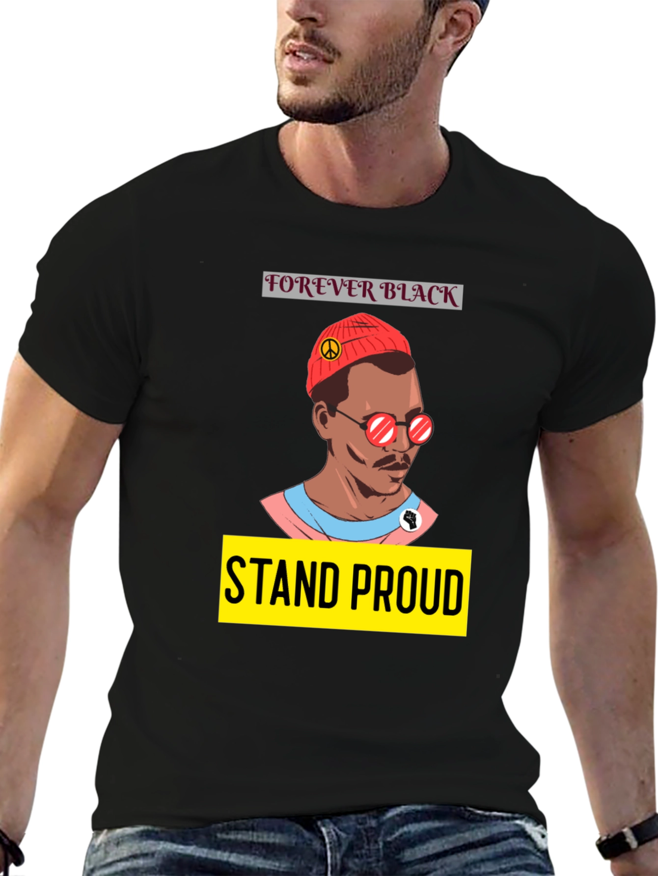 Forever Black Stand Proud Graphic T-Shirt