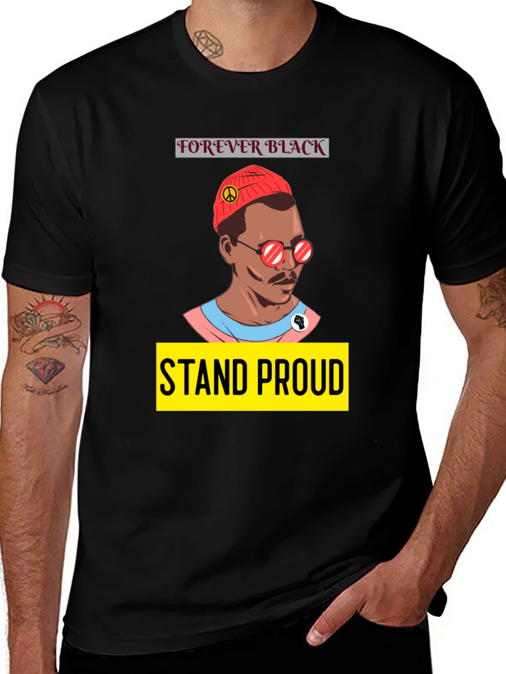 Forever Black Stand Proud Graphic T-Shirt