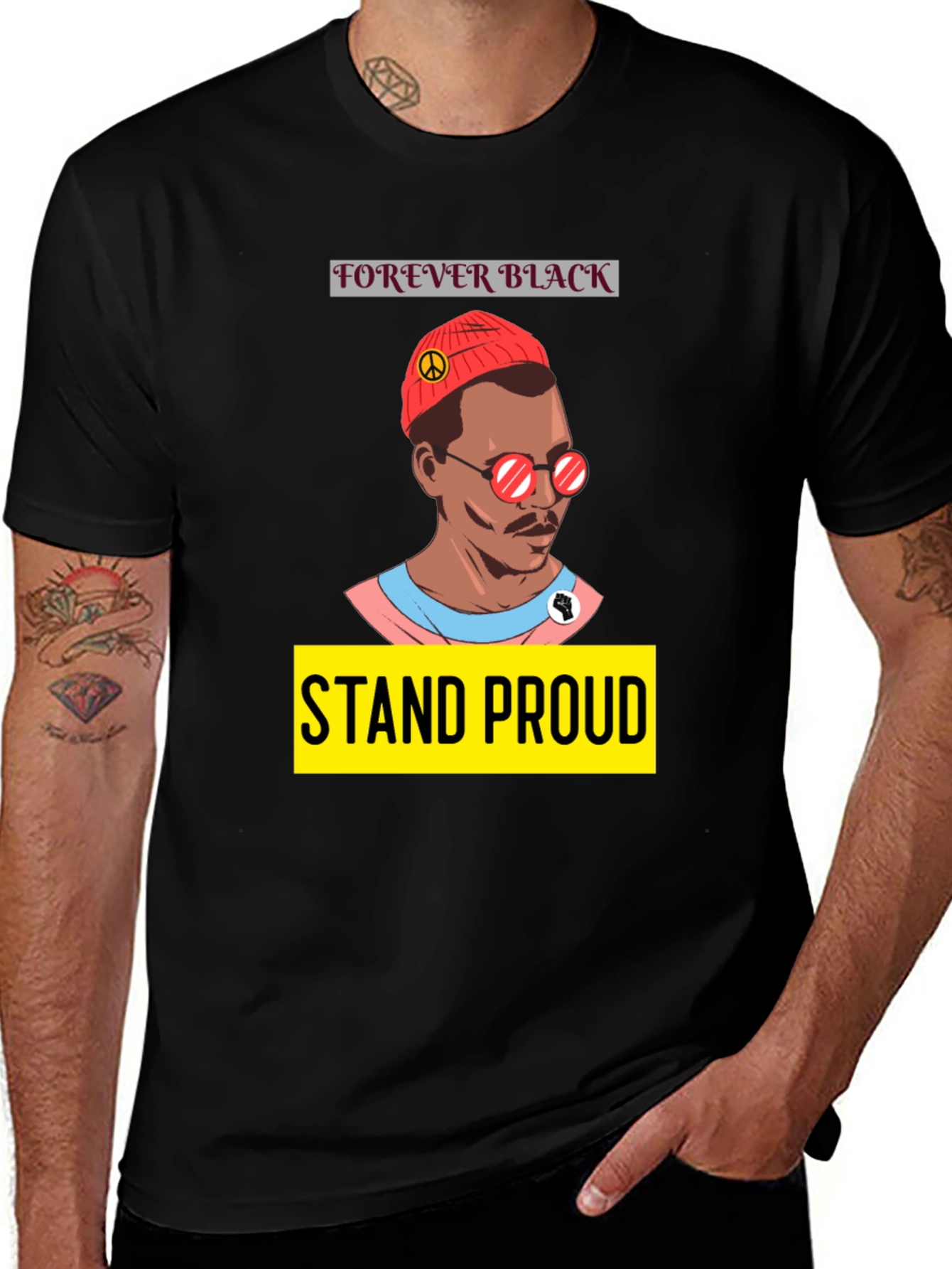 Forever Black Stand Proud Graphic T-Shirt