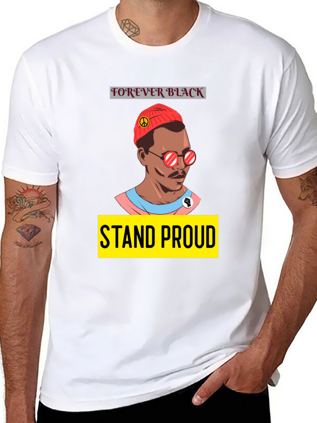 Forever Black Stand Proud Graphic T-Shirt