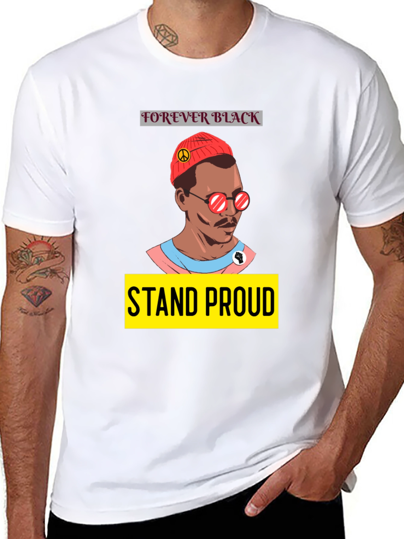 Forever Black Stand Proud Graphic T-Shirt