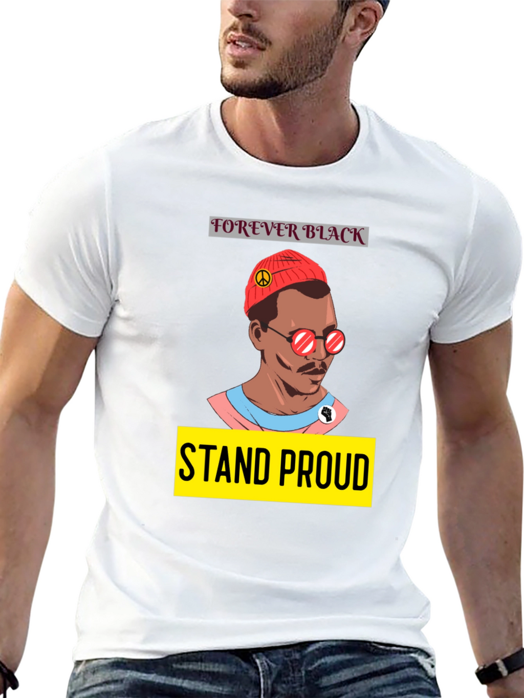 Forever Black Stand Proud Graphic T-Shirt