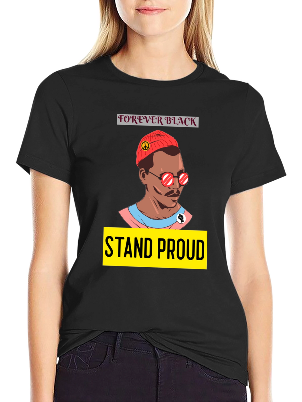 Forever Black Stand Proud Graphic T-Shirt