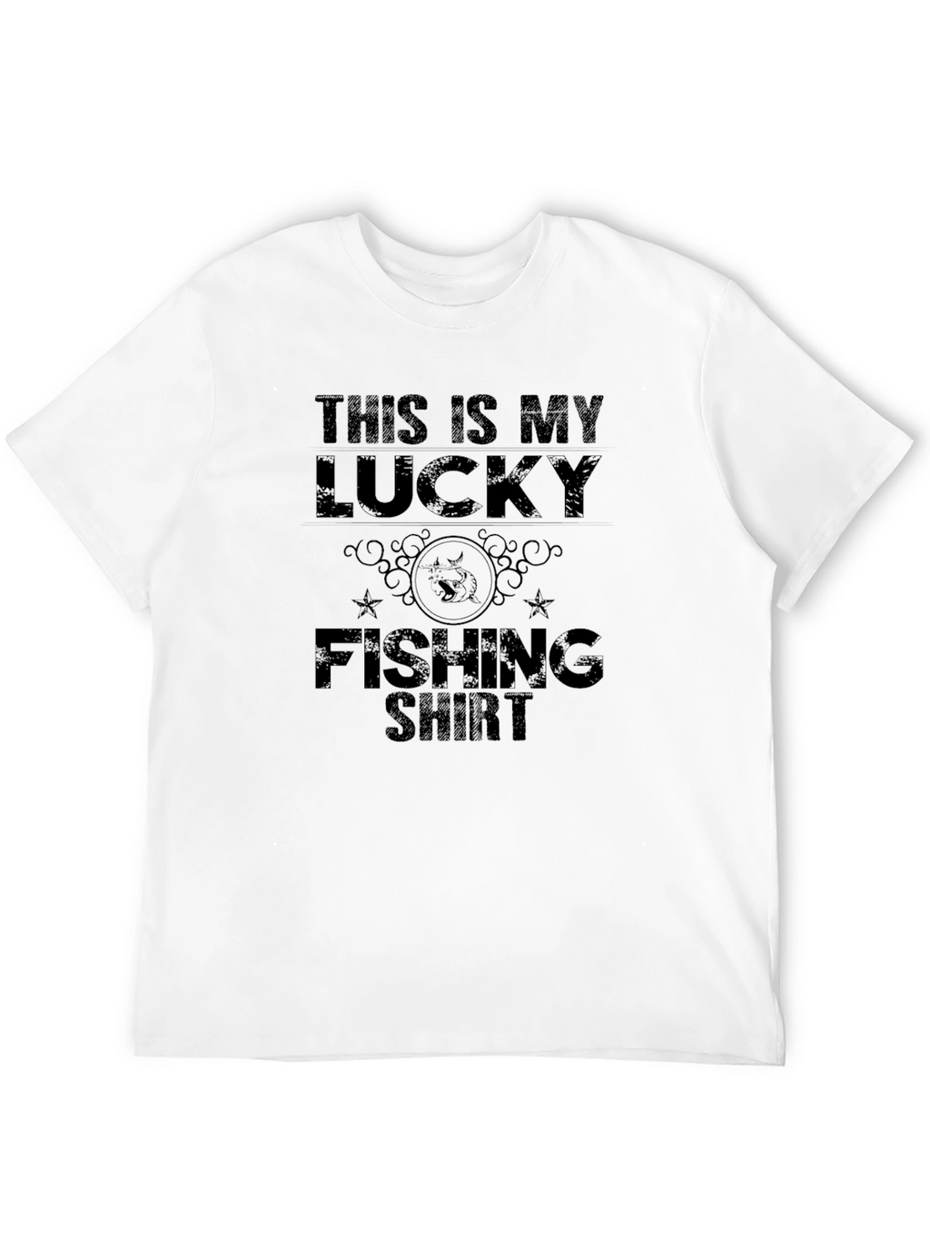 Lucky Fishing Shirt - Mens Black Tee
