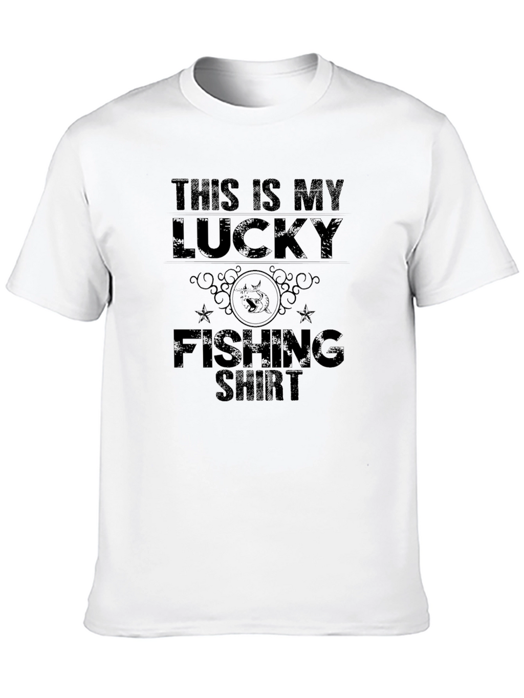 Lucky Fishing Shirt - Mens Black Tee