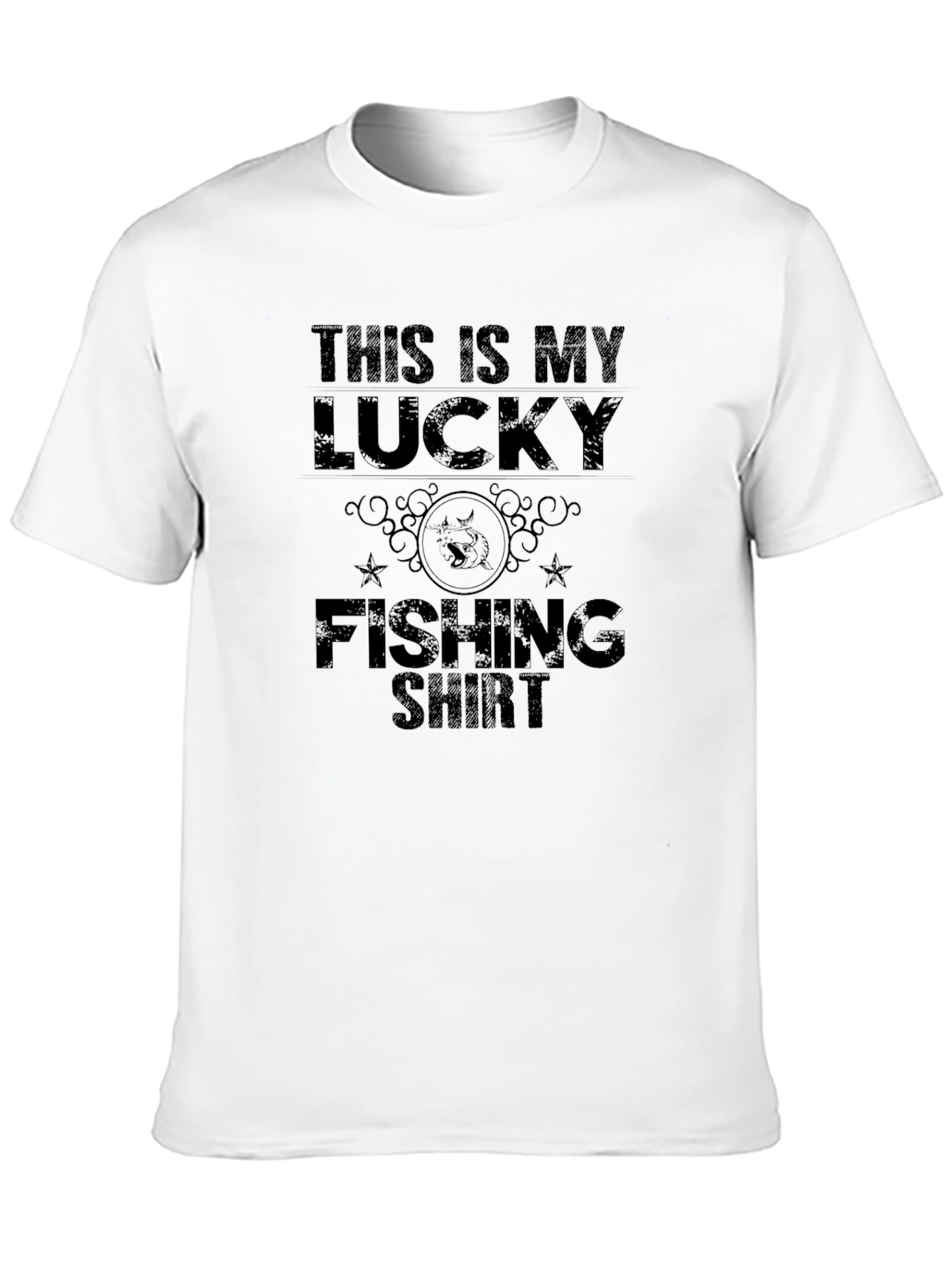 Lucky Fishing Shirt - Mens Black Tee