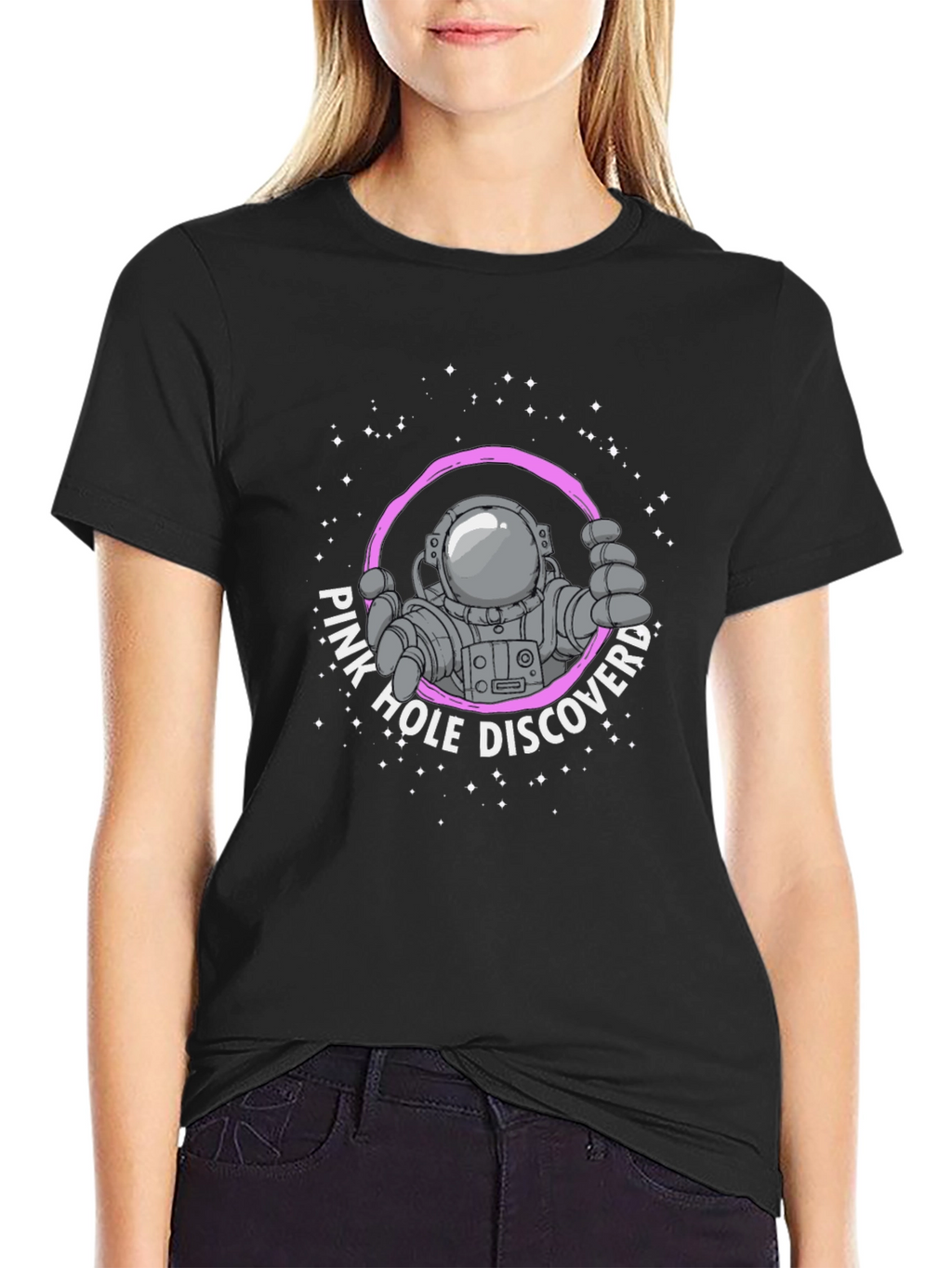 Pink Hole Astronaut T-Shirt
