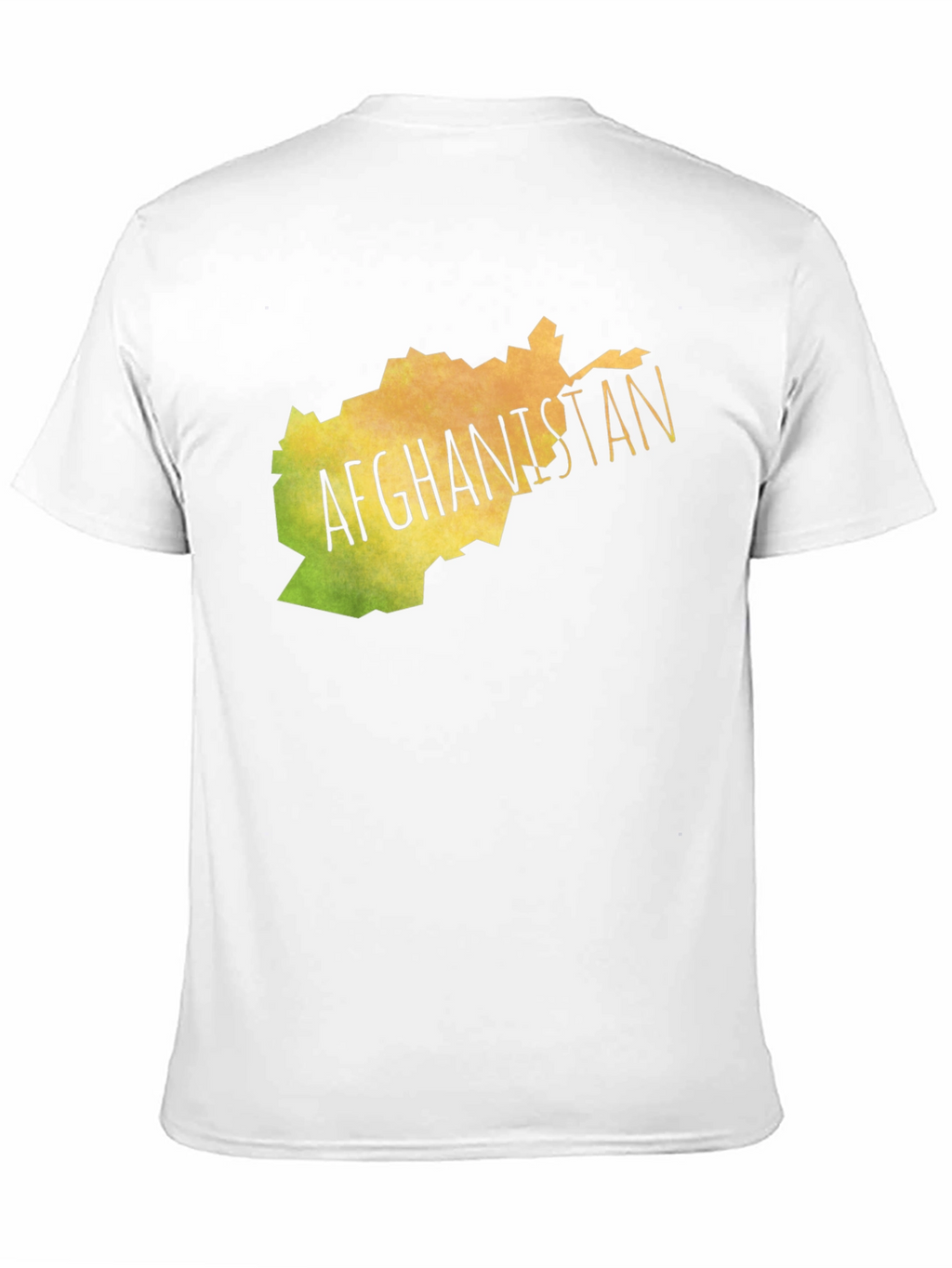 Afghanistan Map Graphic Tee - Black Cotton T-Shirt