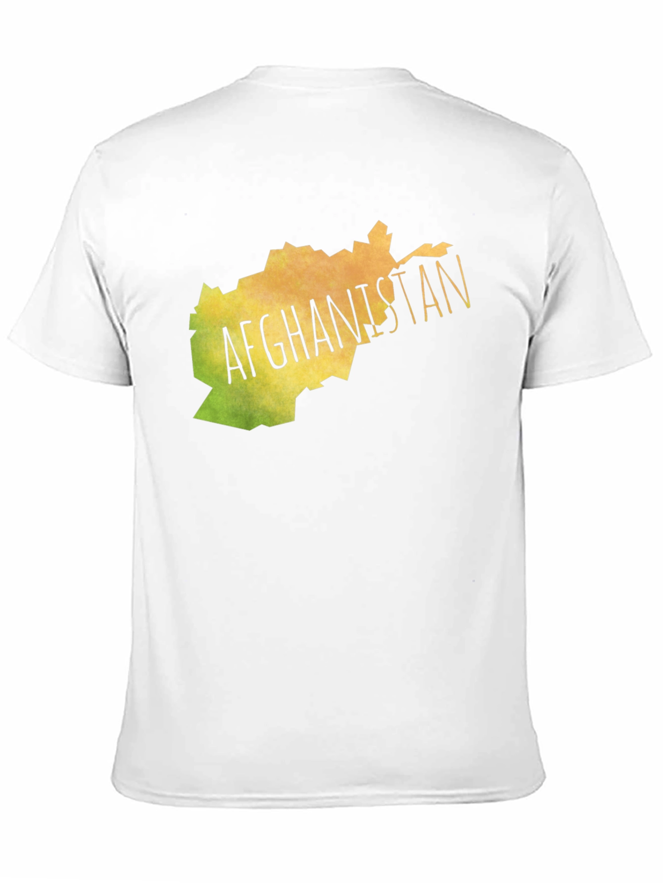 Afghanistan Map Graphic Tee - Black Cotton T-Shirt