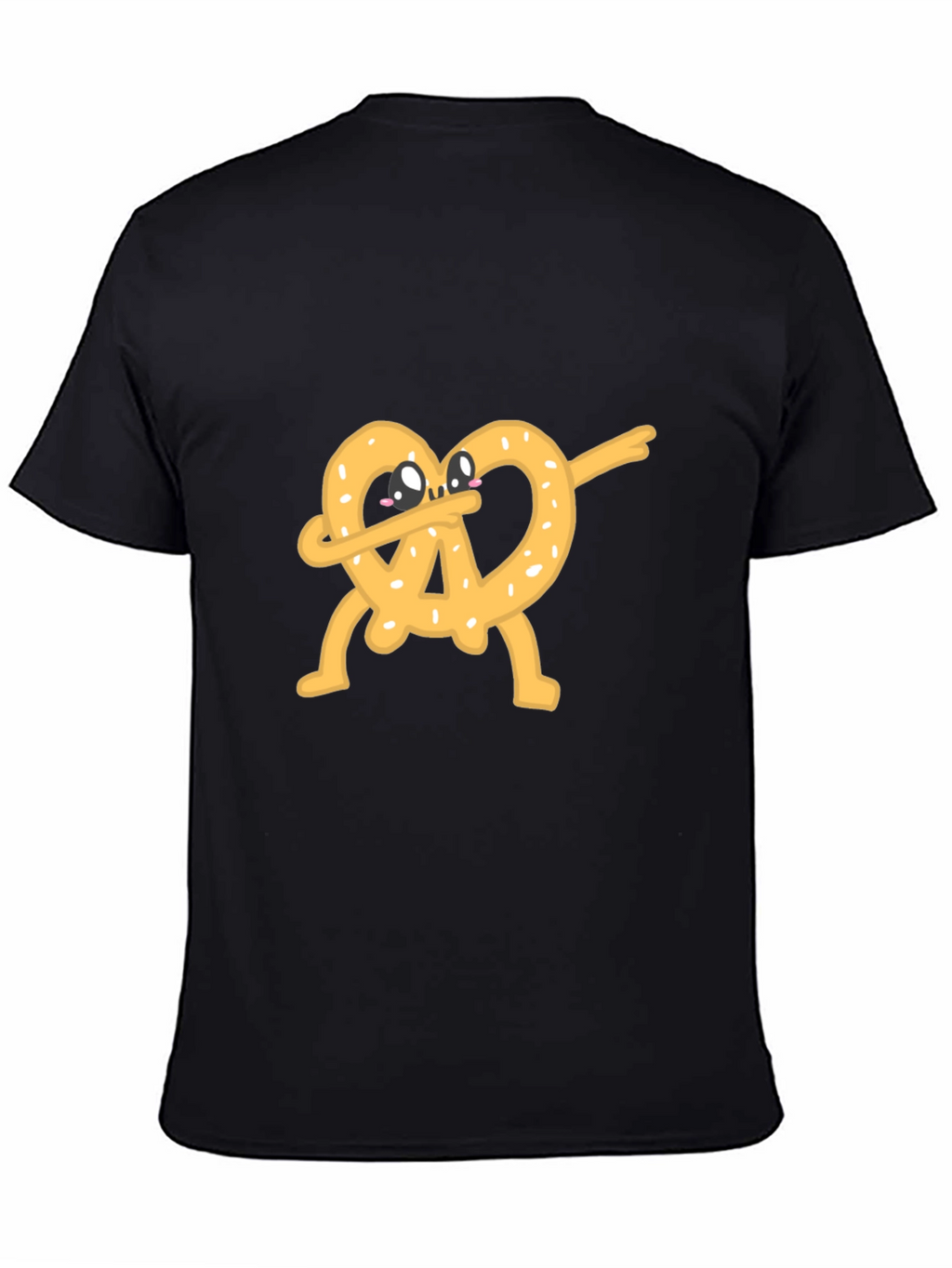 Dabbing Pretzel Graphic Tee - Unisex Black T-Shirt