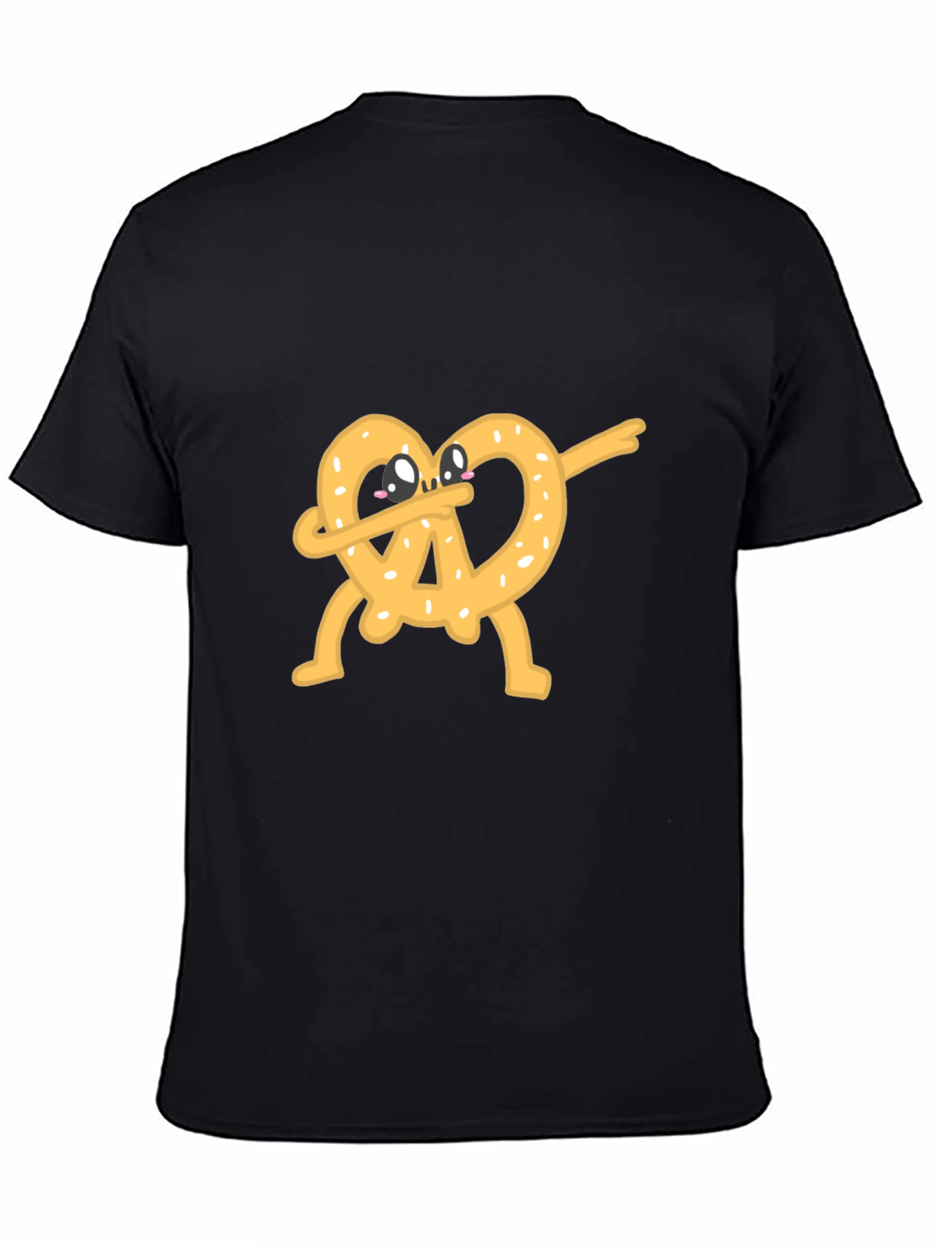 Dabbing Pretzel Graphic Tee - Unisex Black T-Shirt
