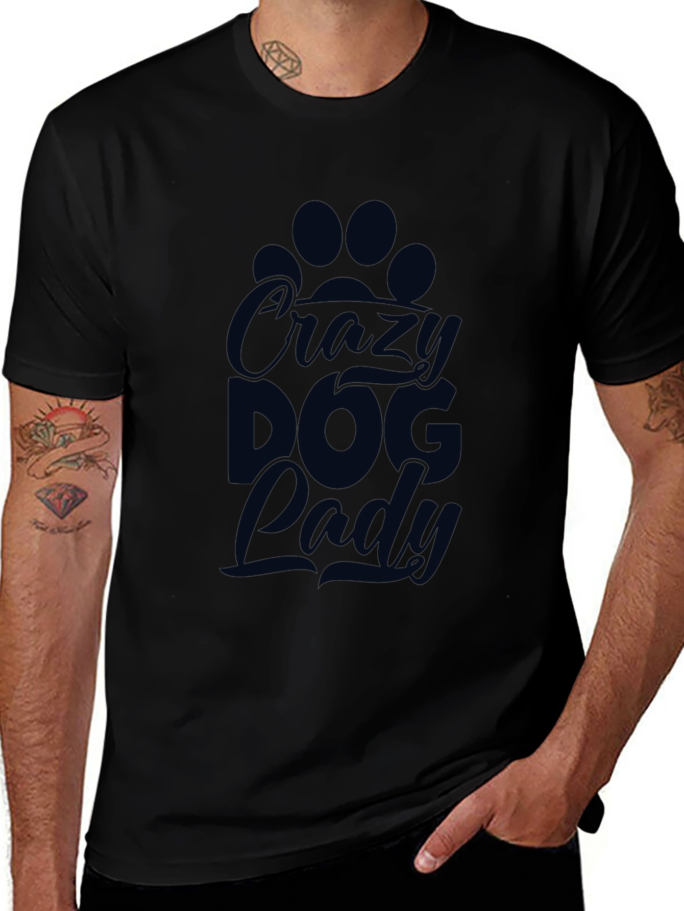 Crazy Dog Lady T-Shirt – Funny Dog Lover Graphic Tee