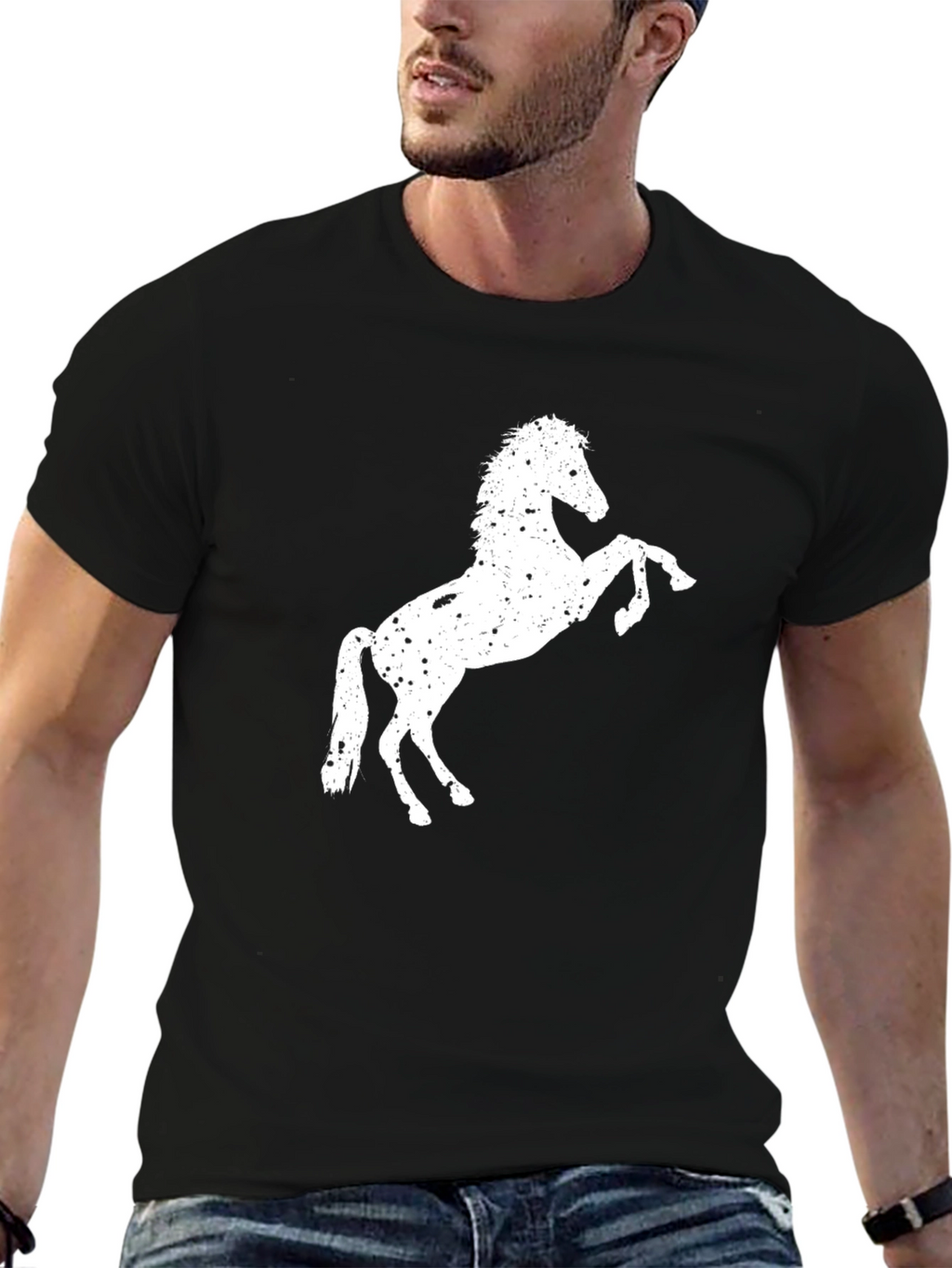 Black Horse Silhouette T-Shirt