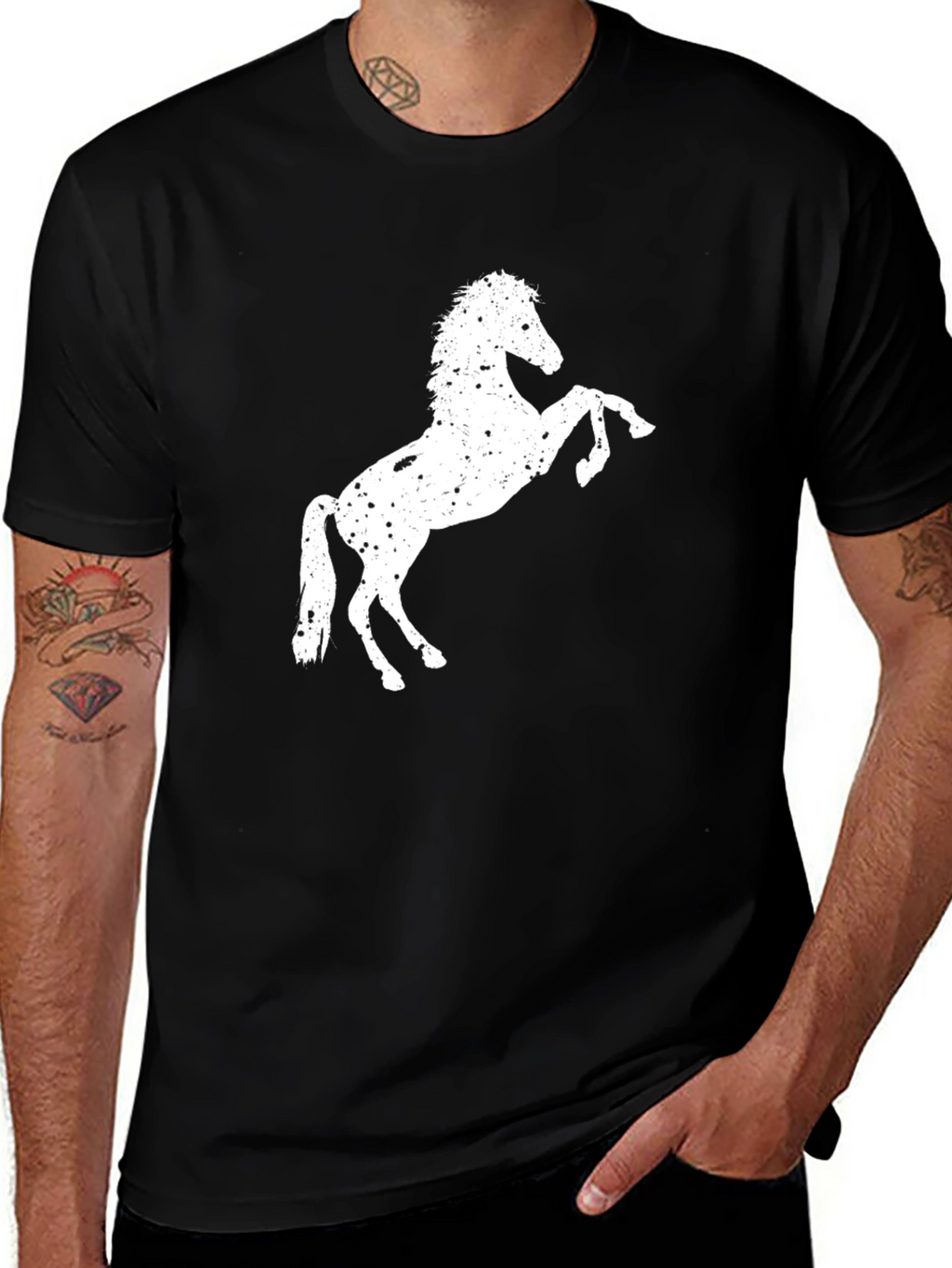 Black Horse Silhouette T-Shirt
