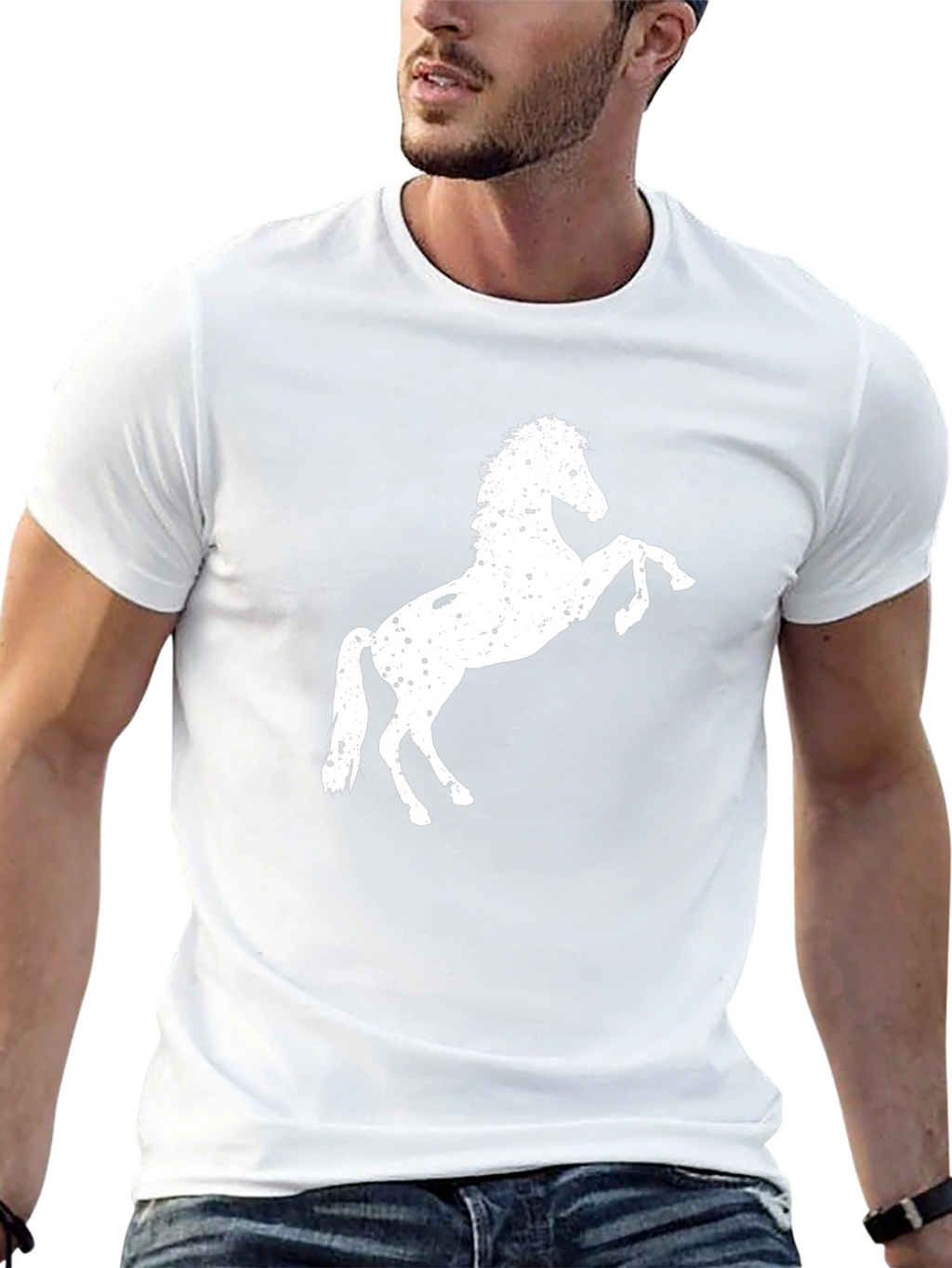 Black Horse Silhouette T-Shirt