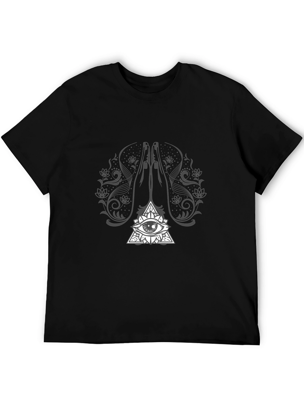 Mystic Eye Graphic Tee - Black Cotton T-Shirt