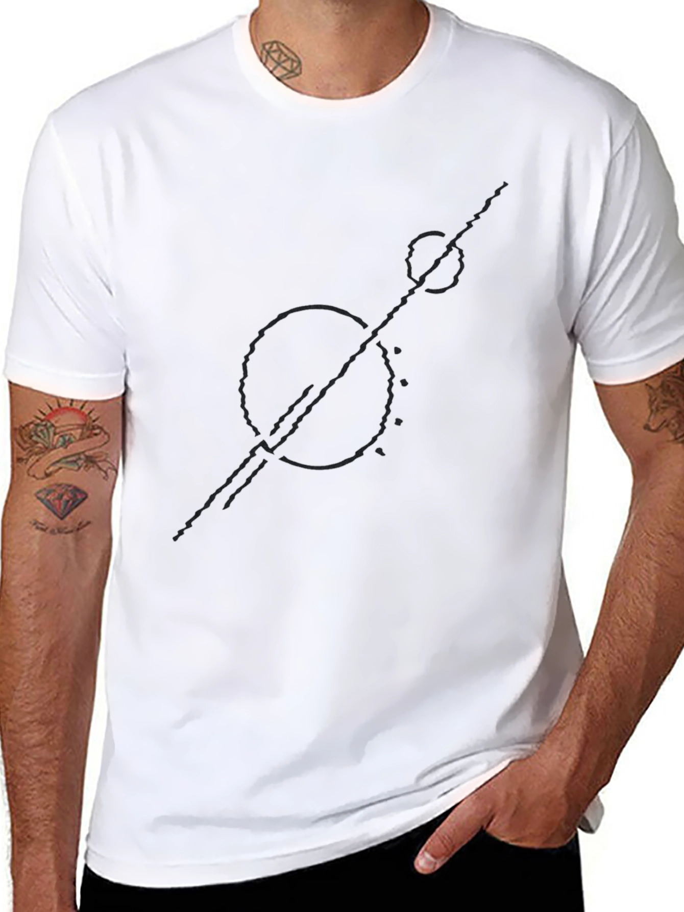 Abstract Graphic Tee - Modern Black T-Shirt