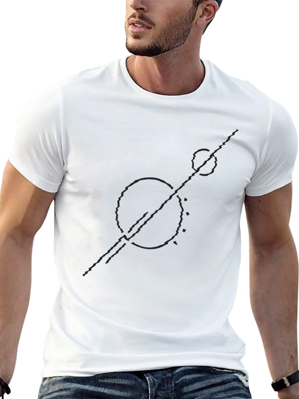 Abstract Graphic Tee - Modern Black T-Shirt