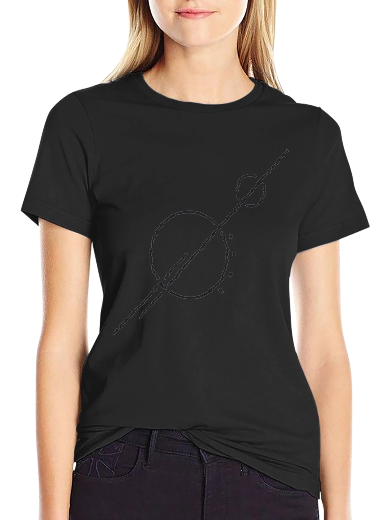 Abstract Graphic Tee - Modern Black T-Shirt