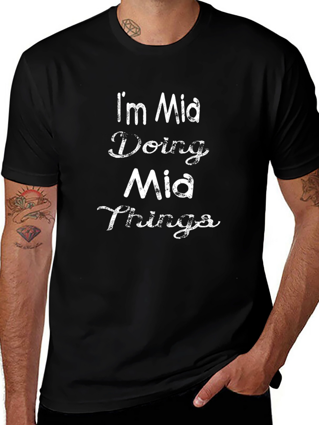 Im Mia Doing Mia Things Black Tee Shirt
