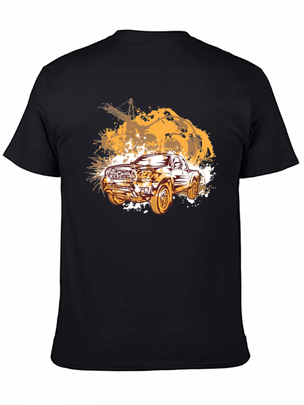 Truck Graphic T-Shirt - Black Cotton Blend Tee