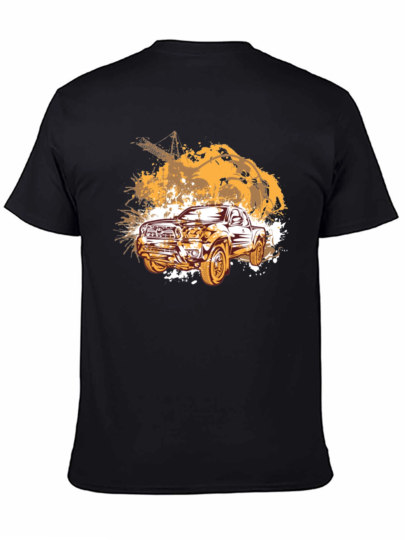Truck Graphic T-Shirt - Black Cotton Blend Tee