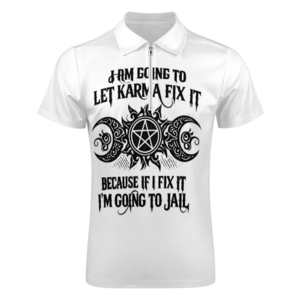 Let Karma Fix It Gothic Witchy T-Shirt | Funny Dark Humor Mystical Graphic Tee(z918)