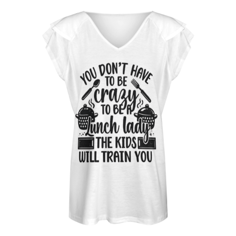Funny Lunch Lady Graphic Tee – “The Kids Will Train You” School Cafeteria Humor Shirt(z865)