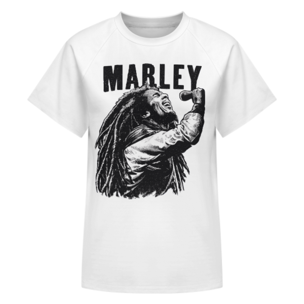 Marley Vintage Reggae Music Graphic T-Shirt | Retro Jamaican Legend Fan Tee(z904)