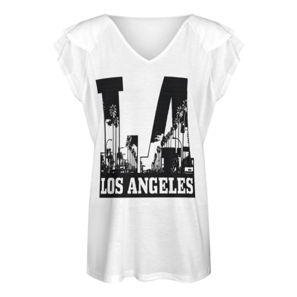 LA Los Angeles Graphic Tee – Urban Palm Tree Streetwear Shirt for Women(z863)