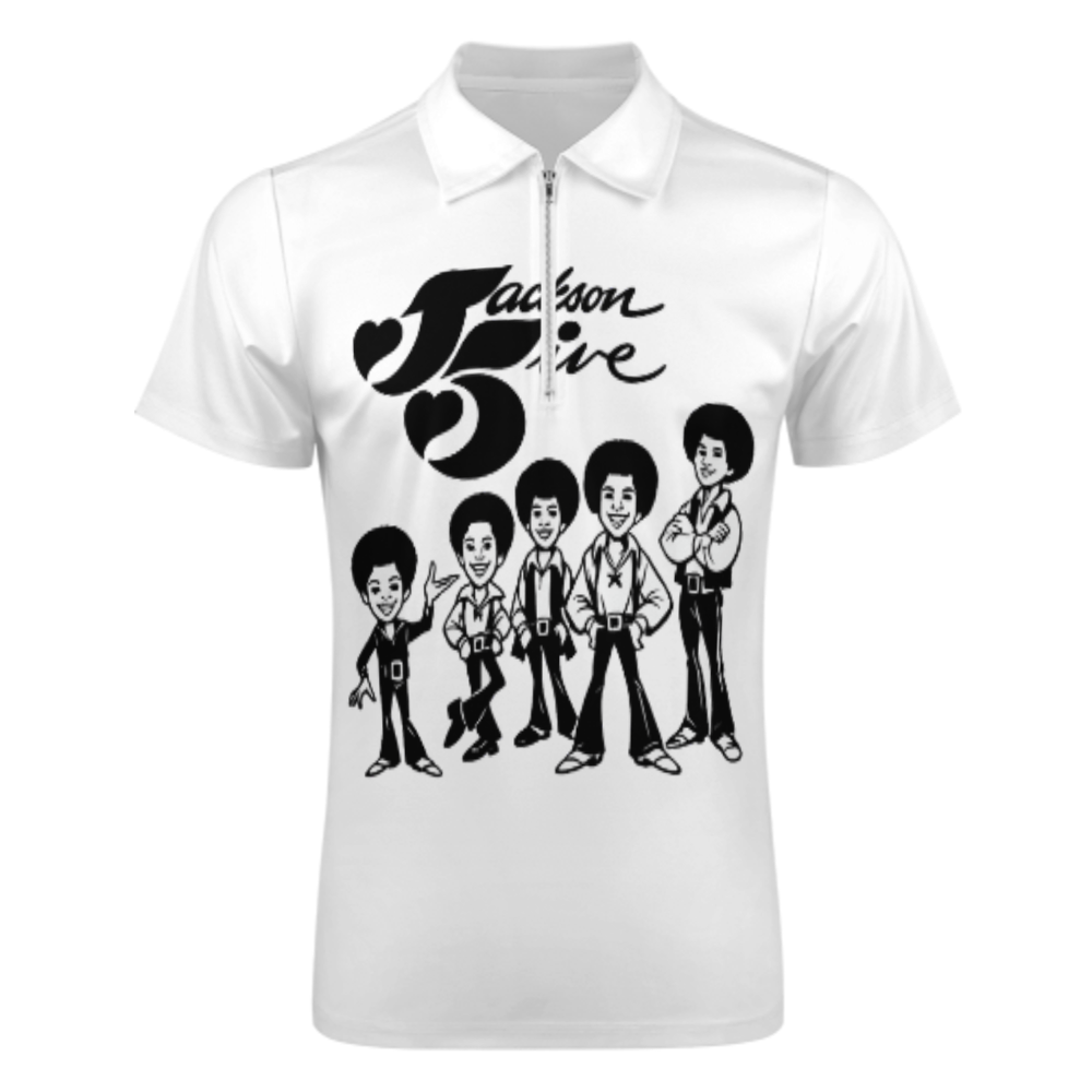 Jackson Five Retro Cartoon Tribute T-Shirt – Vintage Music Group Graphic Tee for Classic Pop Fans(z920)