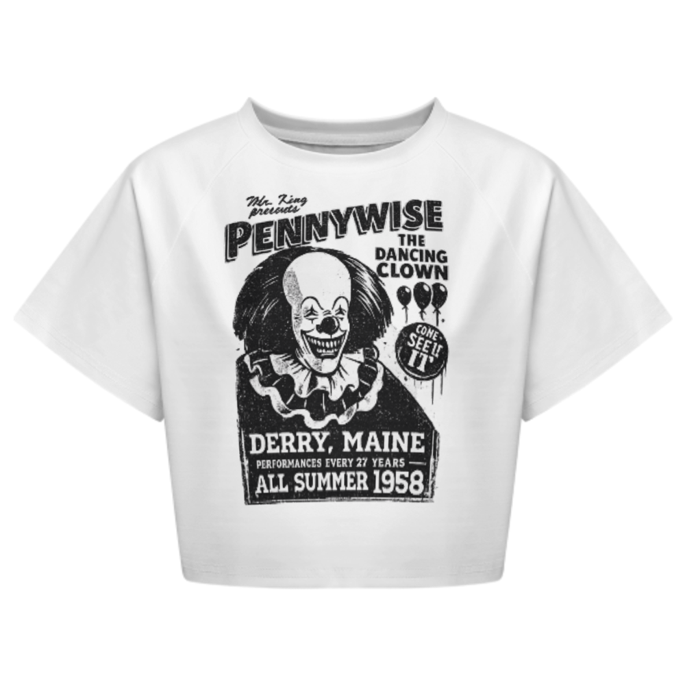 Vintage Pennywise Dancing Clown Graphic Tee | Retro Horror Carnival Inspired Halloween Shirt(z900)